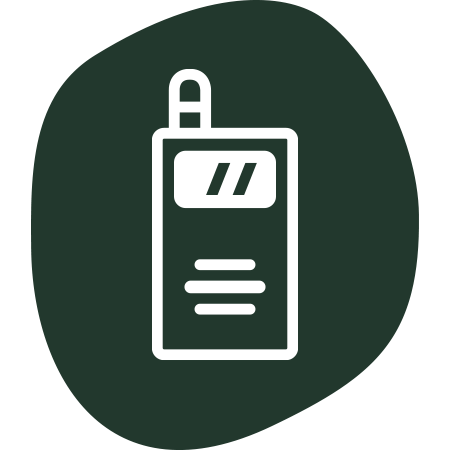 Symbol eines Funkgeräts.