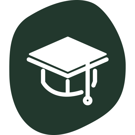 Symbol eines Doktorhuts.