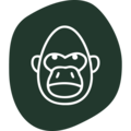 Symbol eines Gorillas.