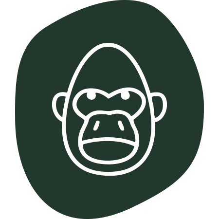 Symbol eines Gorillas.