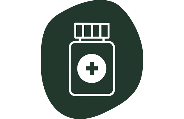 Symbol einer Arzneidose.