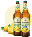 Abbildung 0,5l Flaschen Krombacher Naturradler und Naturradler o,0%.