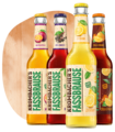 Abbildung Krombacher's Fassbrause Zitrone, Cola & Organge, Maracuja und Holunder.