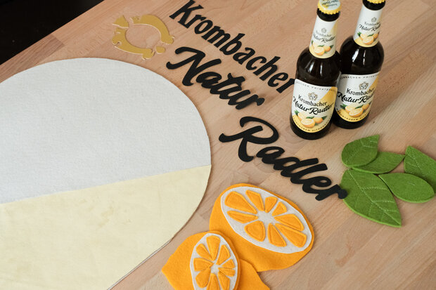 Fertige Krombacher NaturRadler Labels.