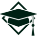 Icon mit Studenten Hut.