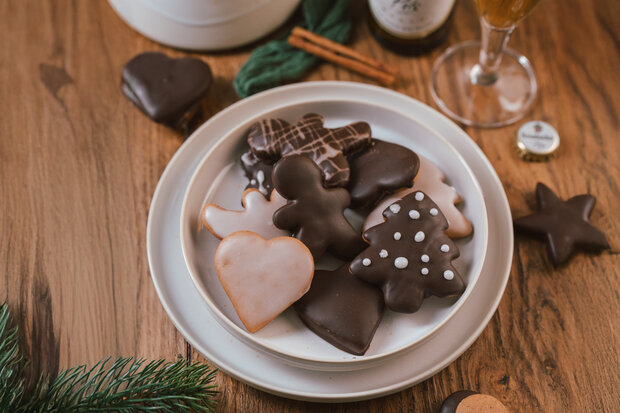 Bierlebkuchen in einer Schale.
