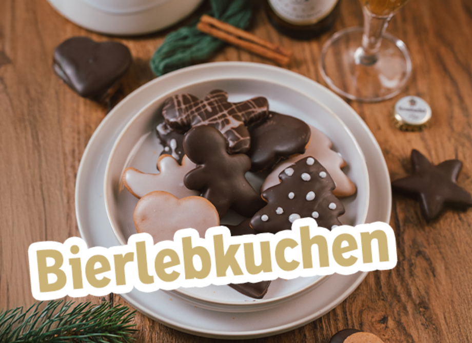 Bierlebkuchen in einer Schale.