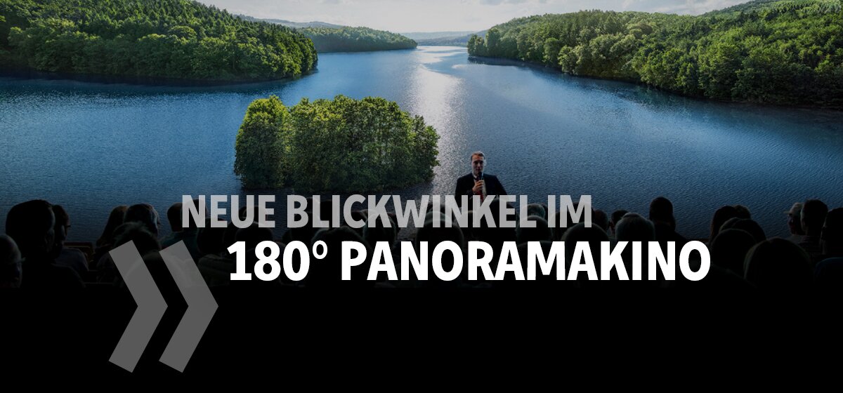 Neue Blickwinkel im 180° Panoramakino | © © 2023 Krombacher Brauerei
