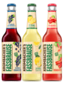 Krombacher's Fassbrause 0,33l Flaschen von Schwarze Johannisbeere, Zitrone naturtrüb, Rhabarber.