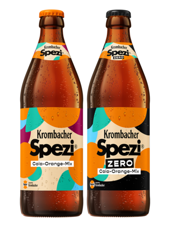 Krombacher Spezi und Krombacher Spezi zero in 0,5l Flaschen
